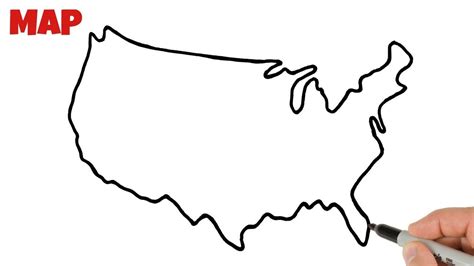 How To Draw Usa Map Easy Country Maps Drawing
