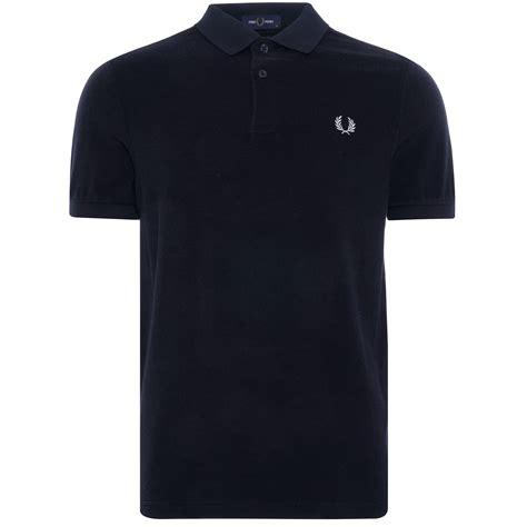 Fred Perry Towelling Polo Shirt Navy M1690 608