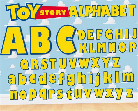 Toy Story Font Andy Font Svg Toy Story Fonttoy Story Alphabet Svg Toy