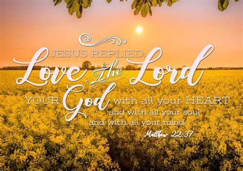 Matthew 2237 Love The Lord With All Your Heart Canvas Wall Art Print