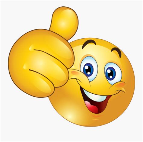 Smiley Face With Thumb Up Free Transparent Clipart Clipartkey