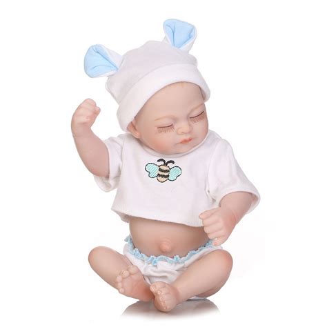Mini Sleeping Baby Boy Doll Lifelike Silicone Reborn Preemie Doll