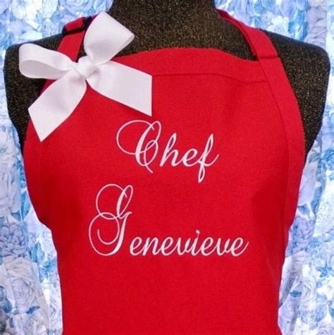 Personalized Apron Chef Apron Womens Birthday T Etsy