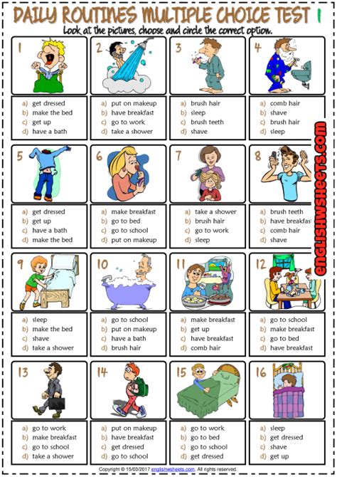 Daily Routines Esl Printable Picture Dictionaries For Kids Daily Vrogue
