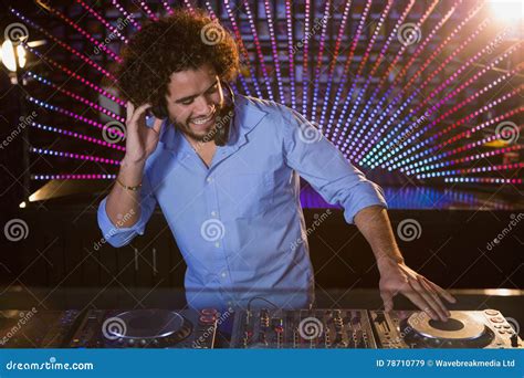 Male Dj Playing Music Stock Image Image Of Disc Music 78710779
