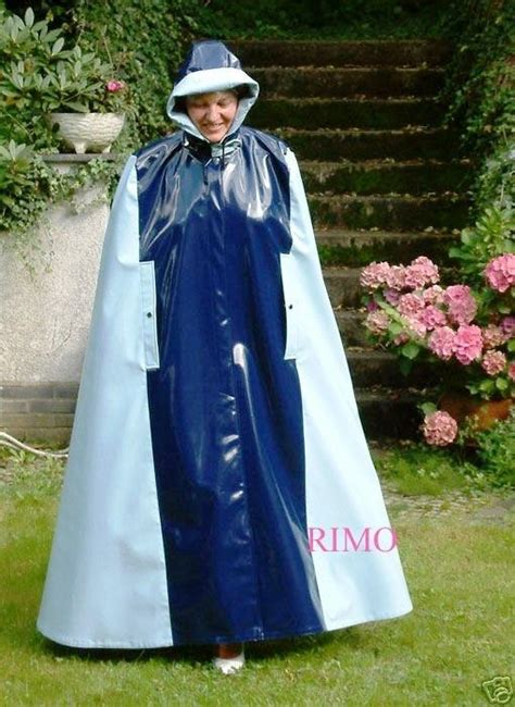 A Voluminous Pvc Cape From Rimo Vinyl Raincoat Plastic Raincoat Rain