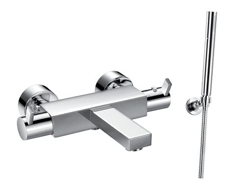 Str Thermostatic Wall Mounted Bath And Shower Mixer With Hand Shower