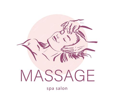 Premium Vector Massage Spa Salon Logo Design Human Hands Massaging Beautiful Lady Model Face