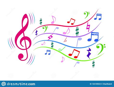 10 high quality colorful music notes clipart no background in different resolutions. Colorful Music Notes stock vector. Illustration of ...