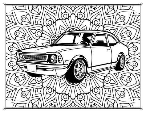 Classic Cars & Mandalas Kleurplaten 3 Print Ready Etsy