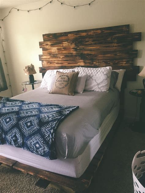 Pallet Bed Frame And Head Board Bed Frame And Headboard Bed Frame