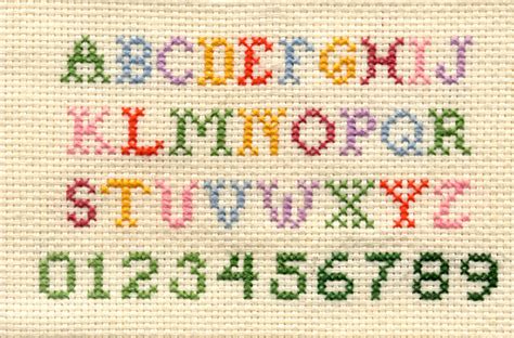 Crossstitch Alphabet And Numbers Stock Photo Download Image Now Istock