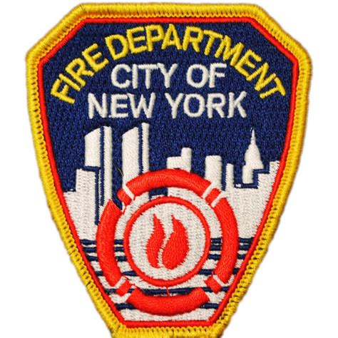 Fdny Fire Department Of New York Embroidered Iron On Patch At Sticker