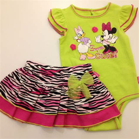 MINNIE MOUSE DAISY DUCK Disney Cuddly Bodysuit And Skirt Set Disney