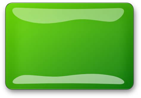 Green Glossy Rectangle Button Clip Art At Vector Clip Art