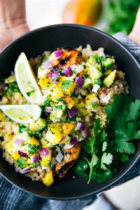 Let chicken marinate for at least 30 minutes, or refrigerate up to 4 hours. Cilantro-Lime Grilled Chicken with a Mango Avocado Salsa ...