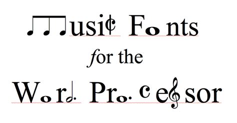Music Fonts For The Word Processor Smart String Teacher