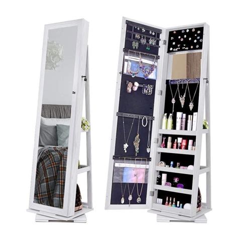 Average rating:5out of5stars, based on2reviews2ratings. NEX 360 Degree Rotatable Jewelry Armoire with Full-length ...