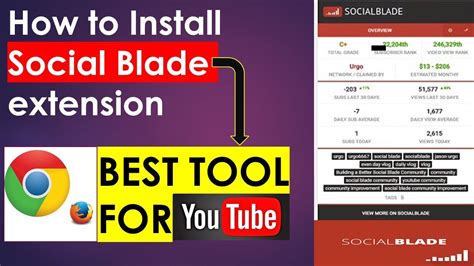 How To Add Social Blade Stats Beside Youtube Videos Youtube
