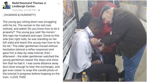 Couple Teaches Young Stranger How To Tie His Tie At Marta Station