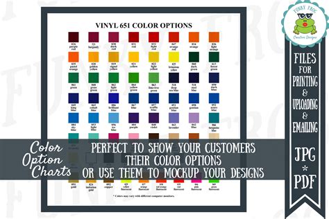 Oracal 651 Vinyl Color Options Chart