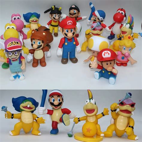 New Dolls 6pcsset 10 13cm Super Mario Bros Figures Action Toys For