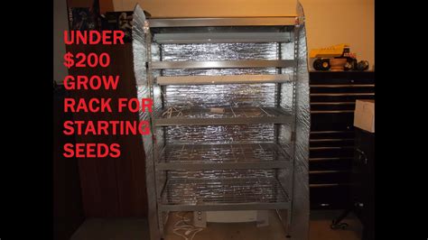 Here is how to put together a grow light shelf using easy to find items Under $200 grow rack for indoor seed starting - YouTube