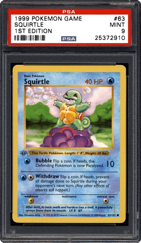 We did not find results for: 1999 Nintendo Pokemon Game Squirtle (1st Edition) | PSA ...