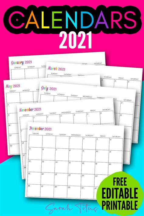 We will ship it separately in 10. Custom Editable 2021 Free Printable Calendars | Calendar ...