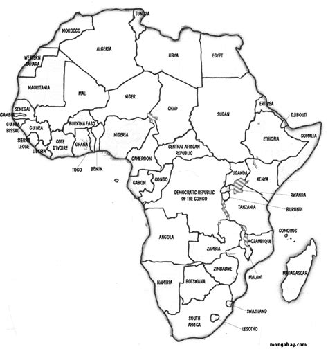 Map of africa coloring pages are a fun way for kids of all ages to develop creativity focus motor skills and color recognition. maps to color africa | Map Of Africa For Kids To Color | Ethiopia | Pinterest