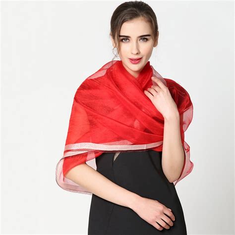 Luxury Women Fashion Natural Silk Scarf Shawl Female Pure Silk Scarves Wraps Thin Models Shawls
