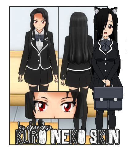 R Eq Kuro Neko Skin For Yandere Simulator By Cleandesu On Deviantart