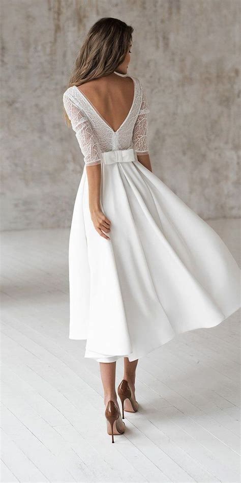 Vintage Lace Wedding Dresses Tea Length