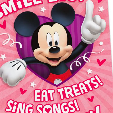 Disney Mickey Mouse Musical Valentines Day Card Greeting Cards