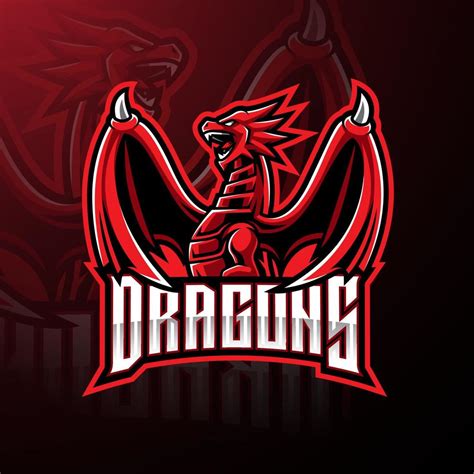 Dragon Esport Mascot Logo Design Vector Art At Vecteezy