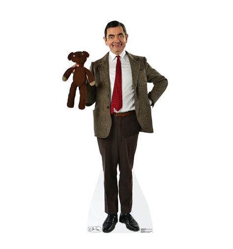 Cardboard People Mr Bean And Teddy Life Size Cardboard Cutout Standup