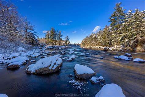 Moose River With Snow Covered Rocks Wildernesscapes Photography Llc