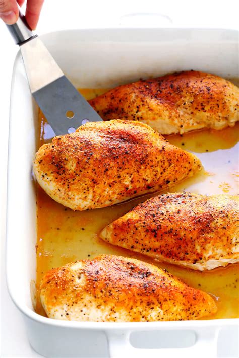 chicken breast baked recipe oven breasts bake easy recipes 350 tender juicy dinner gimmesomeoven gimme food meal long cook cooking
