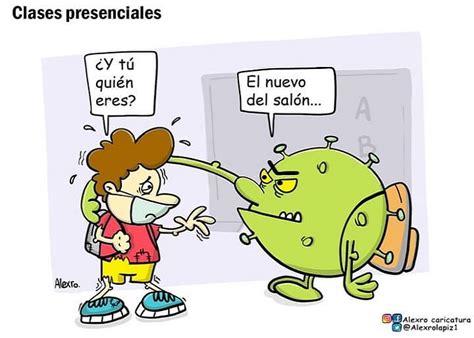 La ministra de educación, maría victoria angulo, informó que las clases continuarán siendo virtuales durante junio y julio. Caricatura: El regreso a las clases presenciales - Las2orillas