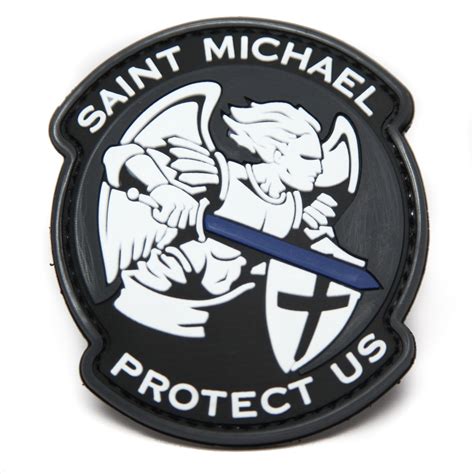 Saint Michael Protect Us Pvc Rubber Morale Patch