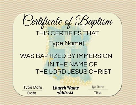 Free Baptism Certificates Printable