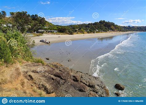 Onetangi Beach The Longest On Waiheke Island New Zealand Stock Photo Image Of Landscape