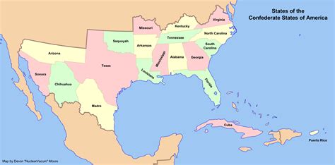 The confederate states of america (csa), commonly referred to as the confederate states or the confederacy, was an unrecognized breakaway state in existence from february 8, 1861. States of the Confederate States (Two Americas ...