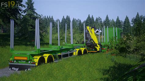 Fliegl Log Trailer V 30 Fs19 Mods Farming Simulator 19 Mods
