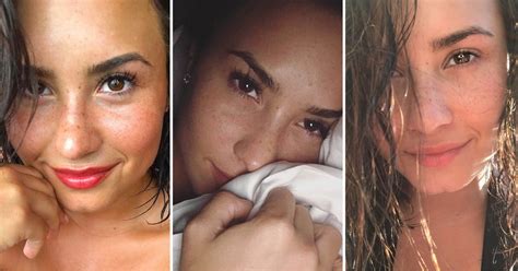 Demi Lovatos Best Freckles Appreciation Selfies Teen Vogue