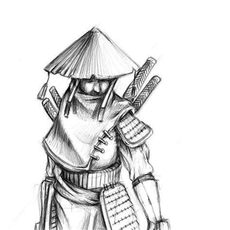 The Hooded Samurai Samurai Drawing Warrior Drawing Samurai Art