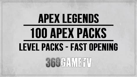 Apex Legends 100 Apex Packs Opening Level Packs Fast Opening Youtube