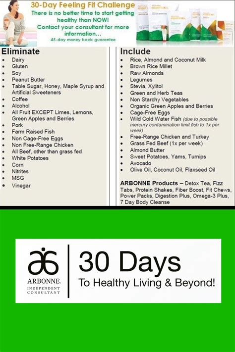 Skip to main content text.skiptonavigation. ARBONNE's 30 Days to Healthy Living. A simple plan to help ...