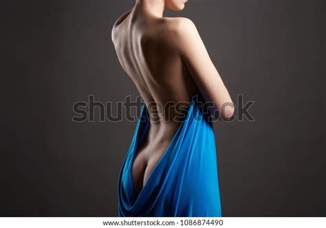 Beautiful Female Back Booty Nude Woman Stock Photo