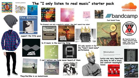 The I Only Listen To Real Music Starter Pack Starterpacks